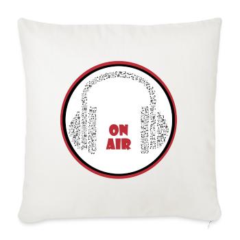 Musik Kopfhörer Aufnahme Hören Sprechen On Air - Sofakissenbezug 45 x 45 cm - Naturweiß  - Vorne