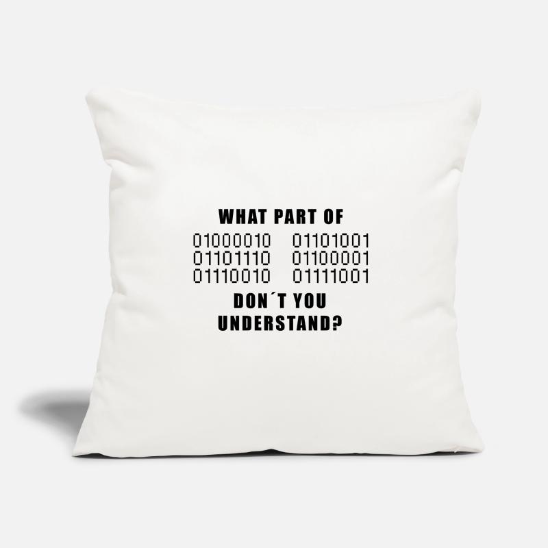 Qu'avez-vous pas compris? CODE DE NUMÉRO! Housse de coussin décorative 45 x 45 cm