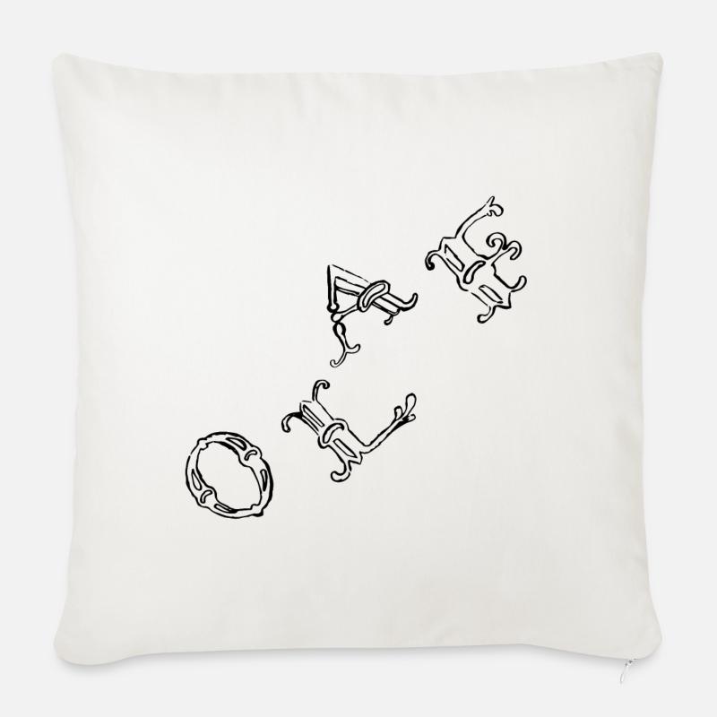 OLAF - Housse de coussin décorative 45 x 45 cm - blanc nature