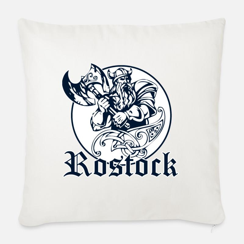 Rostock - Wikinger - Sofakissenbezug 45 x 45 cm - Naturweiß
