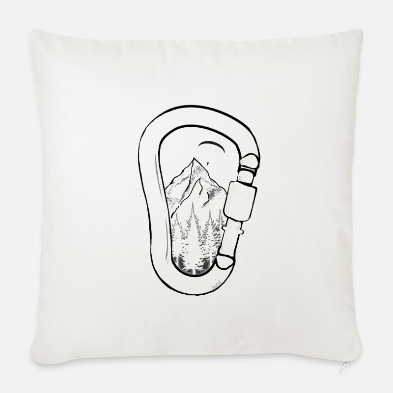 Gleitschirm paragliding Leidenschaft Karabiner - Sofakissenbezug 45 x 45 cm - Naturweiß 