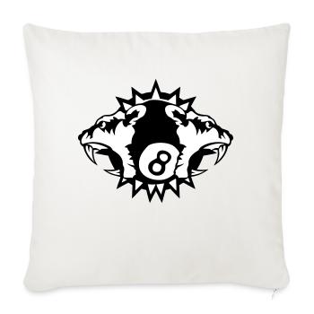 billard tigre logo sport cercle pique - Housse de coussin décorative 45 x 45 cm - blanc nature - Devant