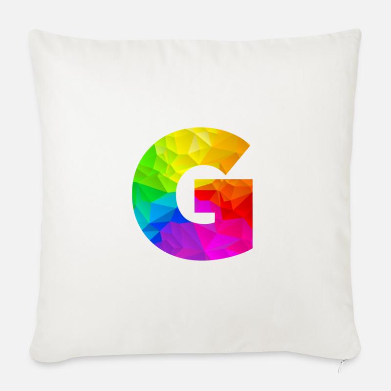 Polygon G - Sofa pillowcase 17,3'' x 17,3'' (45 x 45 cm) - natural white