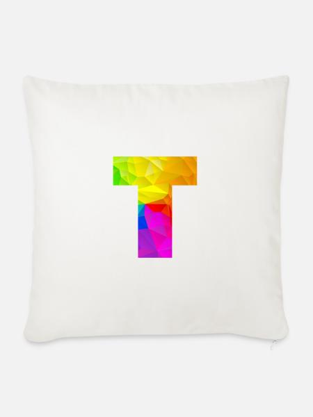 Polygon T - Sofakissenbezug 45 x 45 cm - Naturweiß