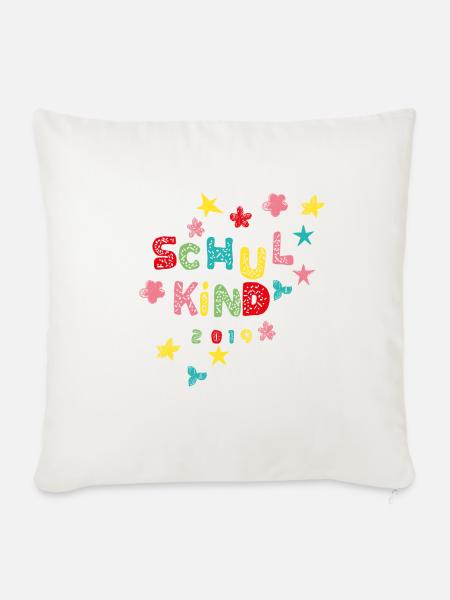 Schulkind 2019 - Sofakissenbezug 45 x 45 cm - Naturweiß