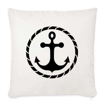 anchor - Sofa pillowcase 17,3'' x 17,3'' (45 x 45 cm) - natural white - Front