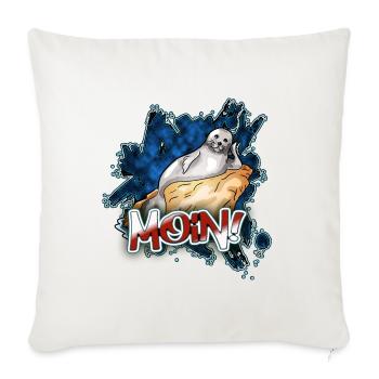 Moin Robbe | Yolo artwork - Sofa pillowcase 17,3'' x 17,3'' (45 x 45 cm) - natural white - Front