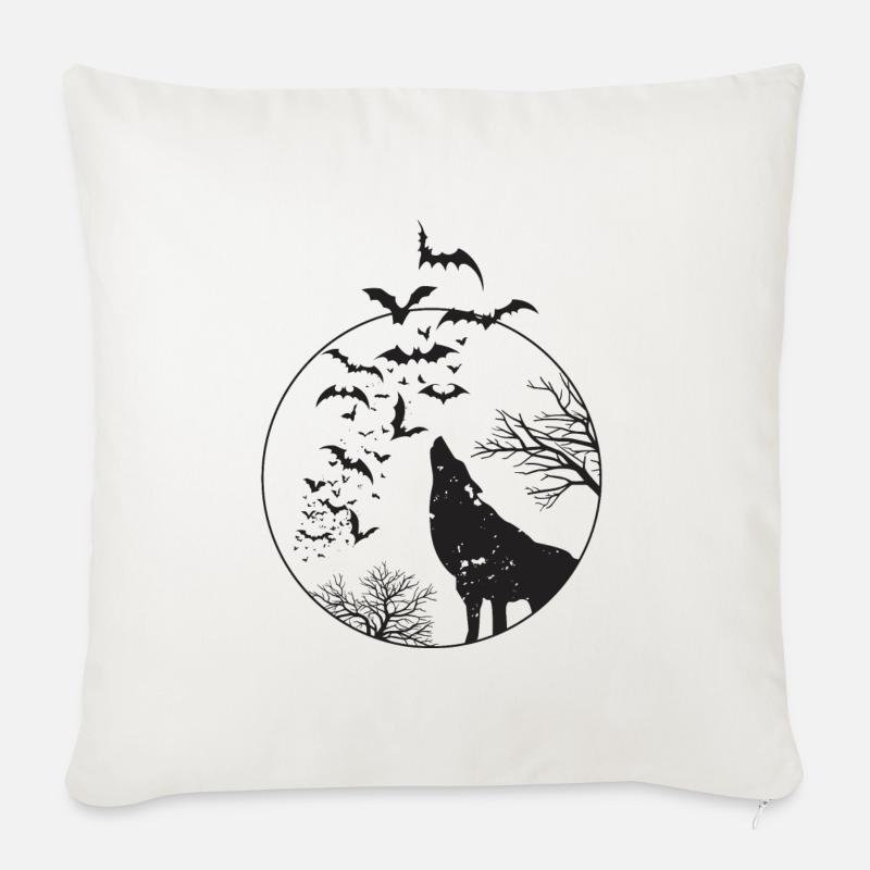 Halloween Werwolf - Sofakissenbezug 45 x 45 cm - Naturweiß 