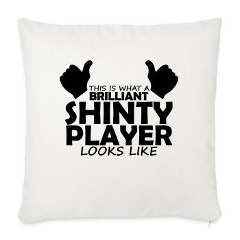 brilliant shinty player - Sofa pillowcase 17,3'' x 17,3'' (45 x 45 cm) - natural white - Front