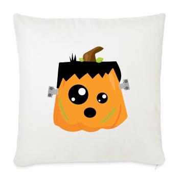 citrouille - Housse de coussin décorative 45 x 45 cm - blanc nature - Devant