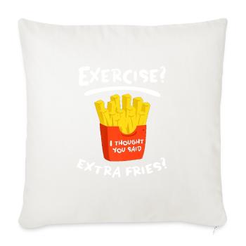 L'exercice? Frise supplémentaire? UNISEX ALIMENTAIRE - Housse de coussin décorative 45 x 45 cm - blanc nature - Devant