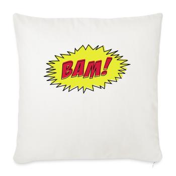 Comic Book BAM! - Sofa pillowcase 17,3'' x 17,3'' (45 x 45 cm) - natural white - Front