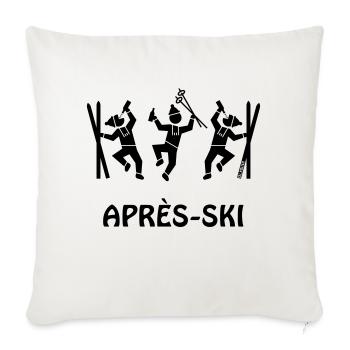 Après-Ski (Party / Wintersport) - Sofakissenbezug 45 x 45 cm - Naturweiß  - Vorne