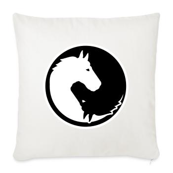 Pferd - Sofakissenbezug 45 x 45 cm - Naturweiß  - Vorne