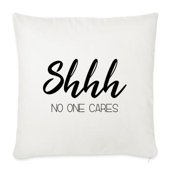 words funny text quote &gift idea - Housse de coussin décorative 45 x 45 cm - blanc nature - Devant