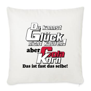 Korn , Party , Weizenkorn ,Glück Cola Korn(25) - Sofakissenbezug 45 x 45 cm - Naturweiß  - Vorne