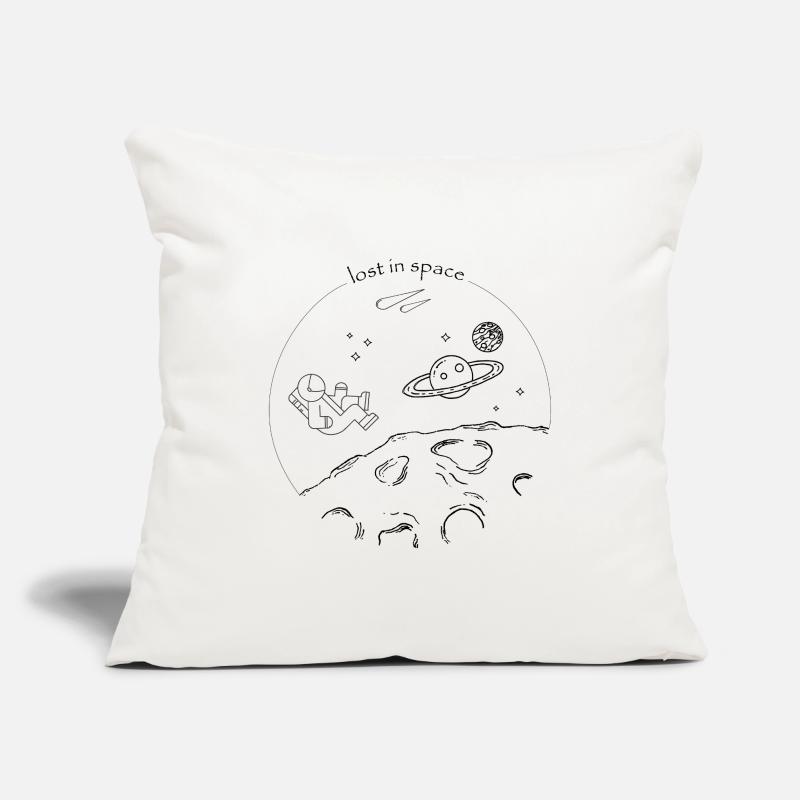 Perdu dans l'espace Housse de coussin décorative 45 x 45 cm