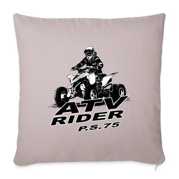 Quad Racing - ATV Racer - Housse de coussin décorative 45 x 45 cm - taupe clair - Devant