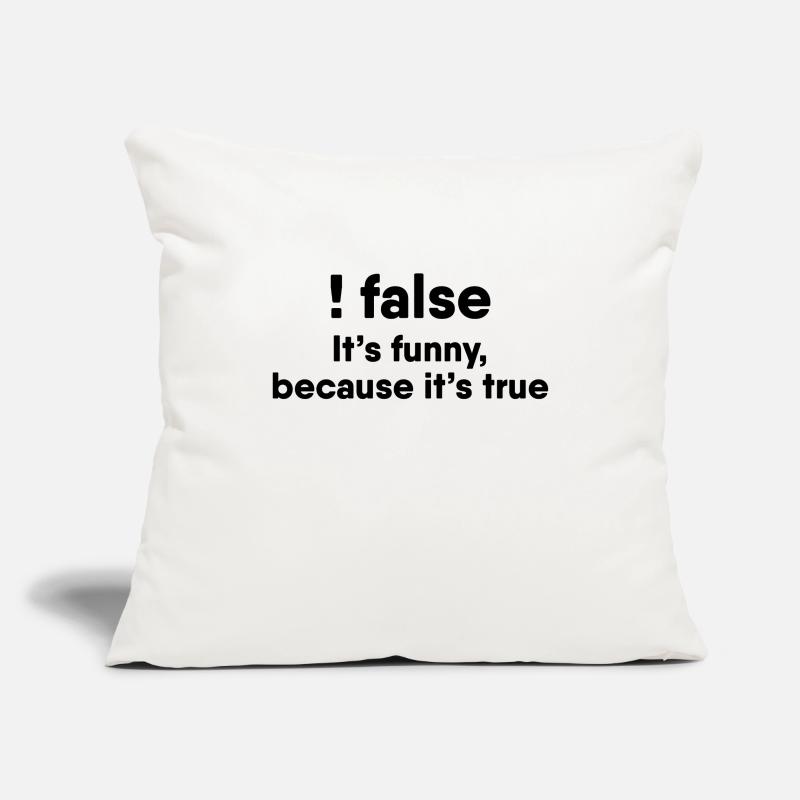 Programmer Joke Funny Humor Coding TShirt Sofa pillowcase 17,3'' x 17,3'' (45 x 45 cm)