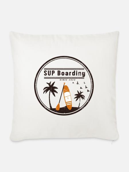 Stand up Paddling | SUP | stand up paddle - Sofakissenbezug 45 x 45 cm - Naturweiß