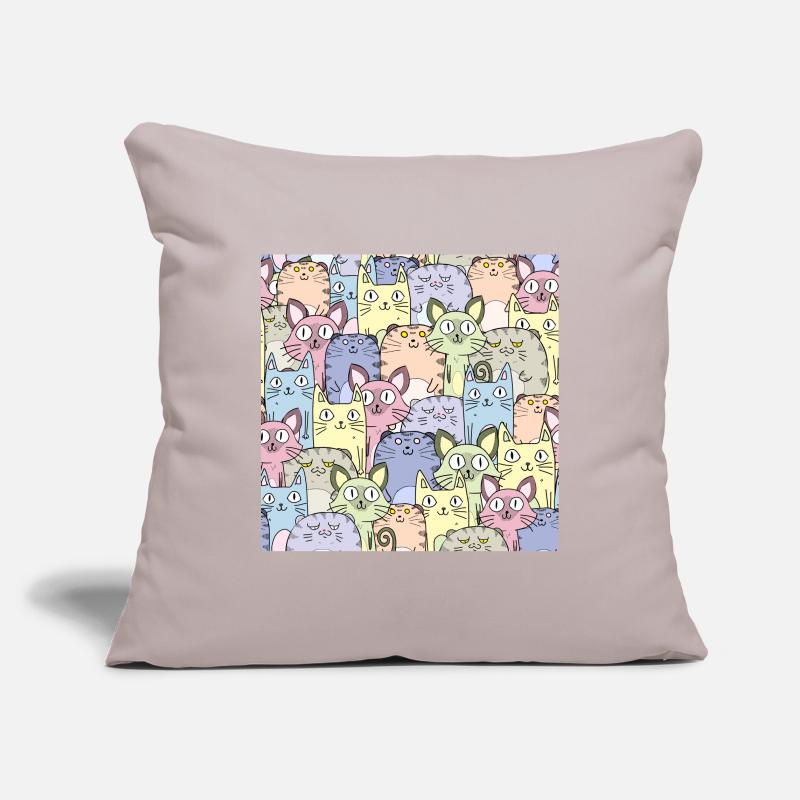 Cat Pattern Cat Wallpaper Cat Pattern Sofa pillowcase 17,3'' x 17,3'' (45 x 45 cm)