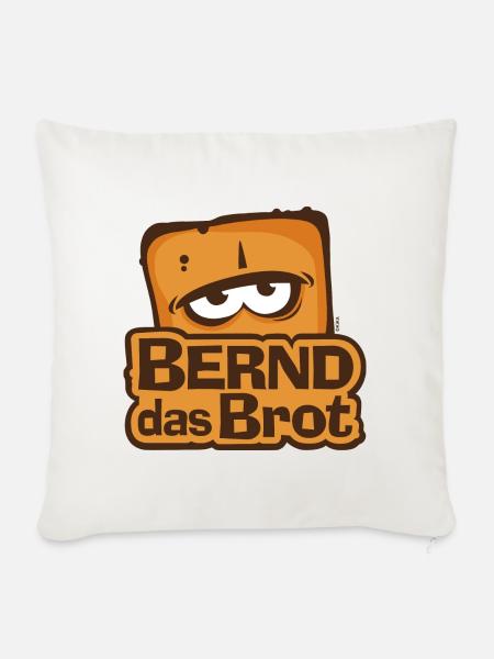 Bernd Das Brot Logo - Sofakissenbezug 45 x 45 cm - Naturweiß 
