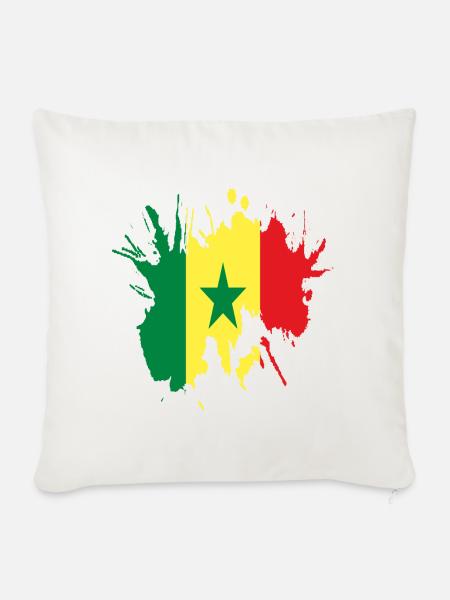 Senegal - Sofakissenbezug 45 x 45 cm - Naturweiß 