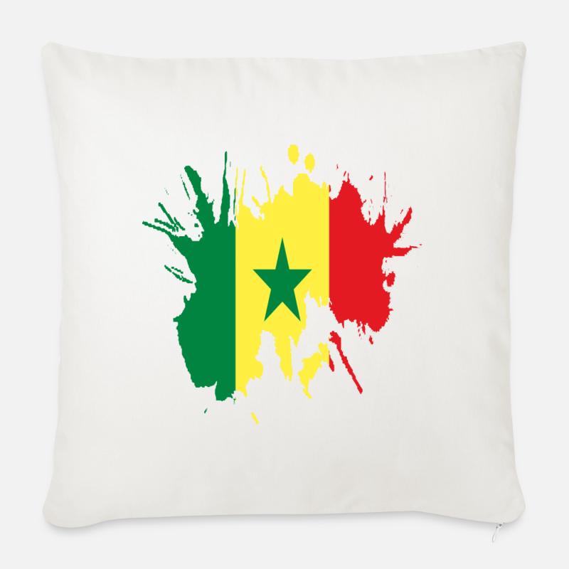 Senegal - Sofakissenbezug 45 x 45 cm - Naturweiß 