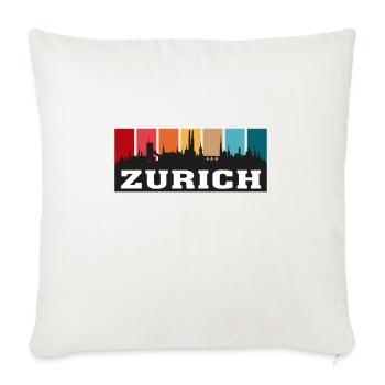 Zurich Switzerland Travel Souvenir City Skyline - Sofa pillowcase 17,3'' x 17,3'' (45 x 45 cm) - natural white - Front