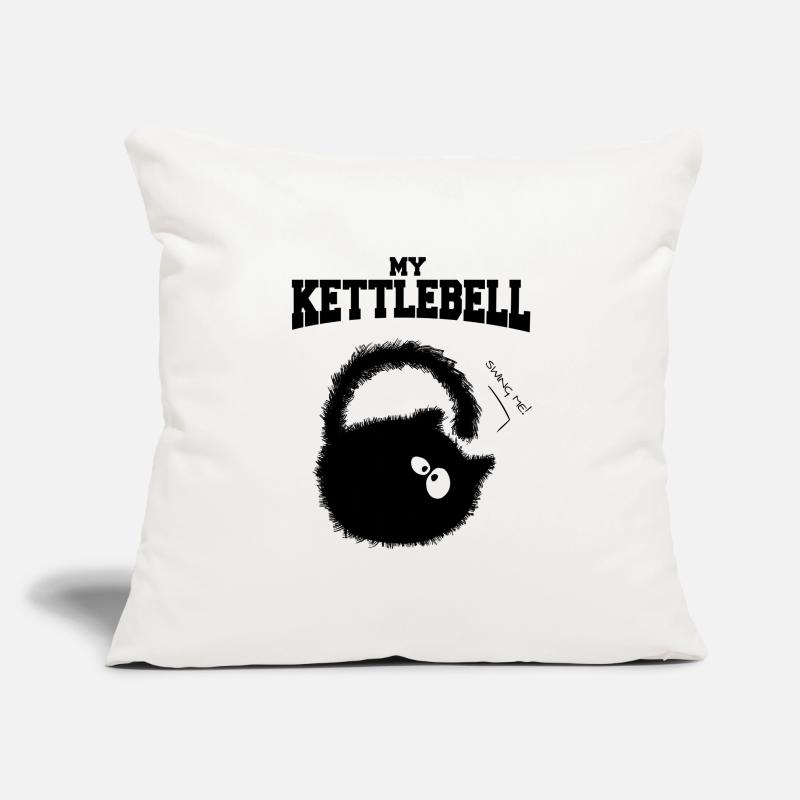 Meine Kettlebell oder Kitte .. Glocke. Sofakissenbezug 45 x 45 cm