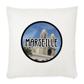 Marseille La Major - Housse de coussin décorative 45 x 45 cm - blanc nature - Devant