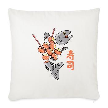 Salmon Sushi - Sofa pillowcase 17,3'' x 17,3'' (45 x 45 cm) - natural white - Front