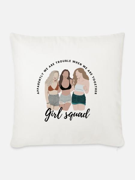Girl Squad - Sofakissenbezug 45 x 45 cm - Naturweiß