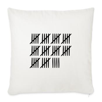 54 birthday tally sheet - 54 years old - Sofa pillowcase 17,3'' x 17,3'' (45 x 45 cm) - natural white - Front