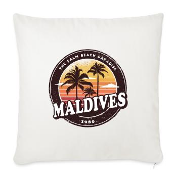 Malediven Vintage Beach Design / Geschenkidee - Sofakissenbezug 45 x 45 cm - Naturweiß  - Vorne