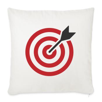 Bullseye Arrow Target - Sofa pillowcase 17,3'' x 17,3'' (45 x 45 cm) - natural white - Front