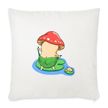 Bath Mushroom - Sofa pillowcase 17,3'' x 17,3'' (45 x 45 cm) - natural white - Front
