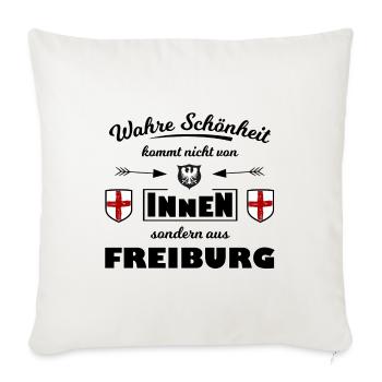 Freiburger im Breisgau - Sofakissenbezug 45 x 45 cm - Naturweiß  - Vorne