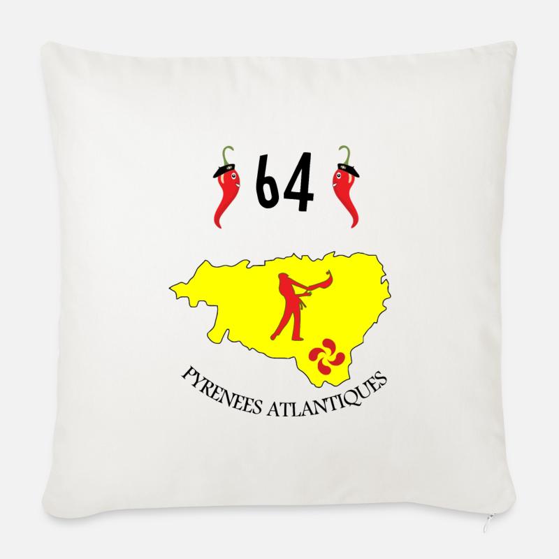 Atlantische Pyrenäen - Sofakissenbezug 45 x 45 cm - Naturweiß 