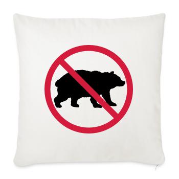 Bear Forbidden Shield - Sofa pillowcase 17,3'' x 17,3'' (45 x 45 cm) - natural white - Front