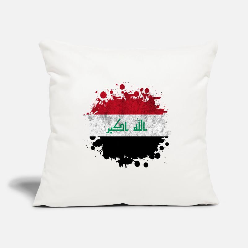 Conception de drapeaux Splash Irak Housse de coussin décorative 45 x 45 cm