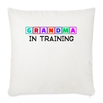 Déclaration humoristique Grand-mère Grand-mère Vieille femme - Housse de coussin décorative 45 x 45 cm - blanc nature - Devant