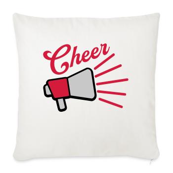 Cheer Megaphone speak symbol - Sofa pillowcase 17,3'' x 17,3'' (45 x 45 cm) - natural white - Front