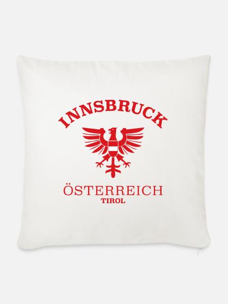 INNSBRUCK Österreich Austria - Sofakissenbezug 45 x 45 cm - Naturweiß