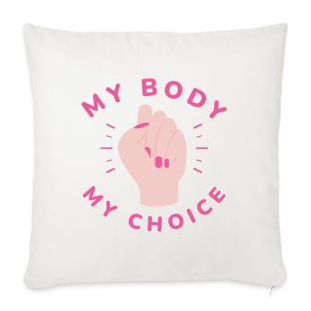 Bans Off My Body - Sofa pillowcase 17,3'' x 17,3'' (45 x 45 cm) - natural white - Front