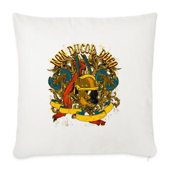 Non Ducor Duco with the Roman weapons - Sofa pillowcase 17,3'' x 17,3'' (45 x 45 cm) - natural white - Front