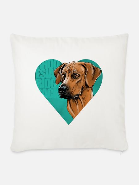 Rhodesian Ridgeback - Sofakissenbezug 45 x 45 cm - Naturweiß 