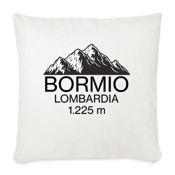logo de bormio - Housse de coussin décorative 45 x 45 cm - blanc nature - Devant