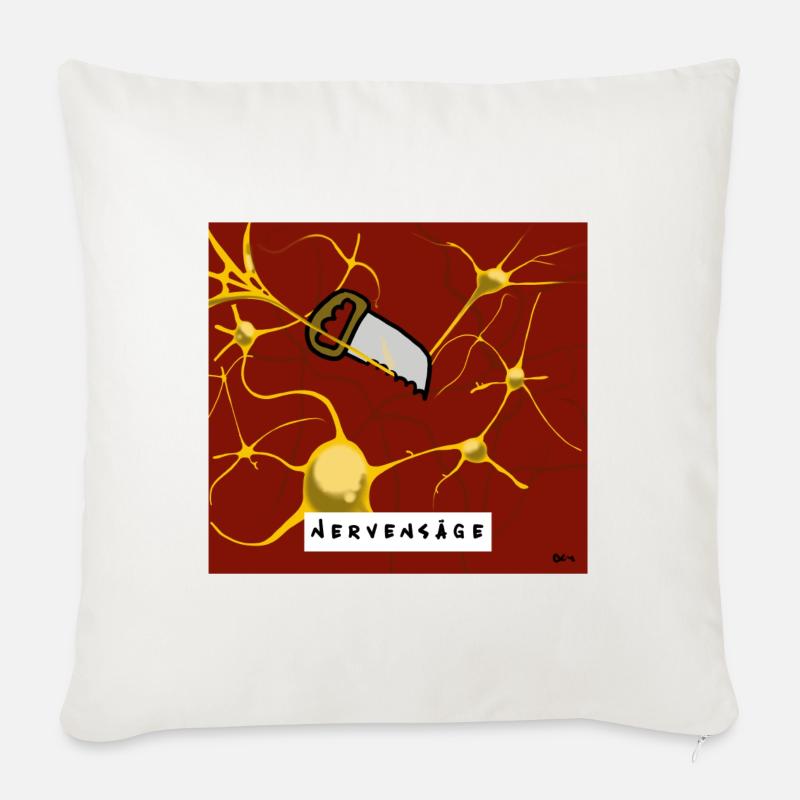 Nervensäge - Sofakissenbezug 45 x 45 cm - Naturweiß 