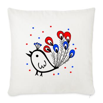 Carnival, Carnival, Sparrow - Sofa pillowcase 17,3'' x 17,3'' (45 x 45 cm) - natural white - Front
